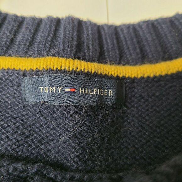 Tommy Hilfiger Women’s Blue Tight Knit Sweater Dress Size Small - Picture 4 of 7